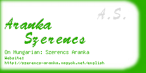 aranka szerencs business card